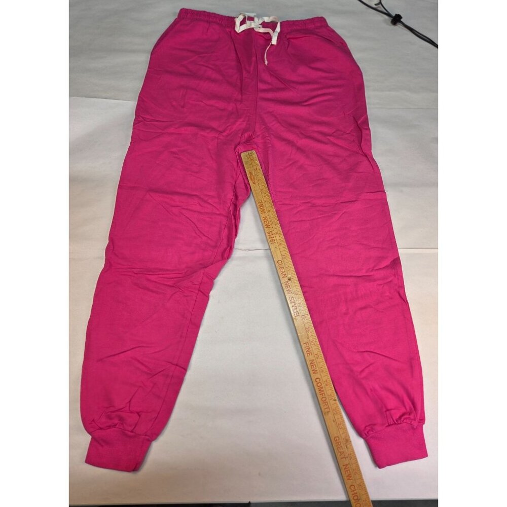 Zenana Jogger Pants Not Fleece Pink Elastic Waist Drawstring Womens XL